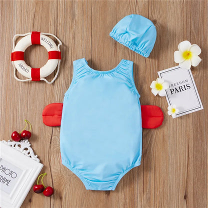 Bescherming In De Zon Kinderzwempak Met Krabdesign - Comfortabel Zwempak Met UV bescherming