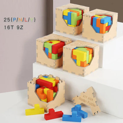 Cricky Fun - 3d Houten Tetris Puzzel voor Kinderen en Volwassenen