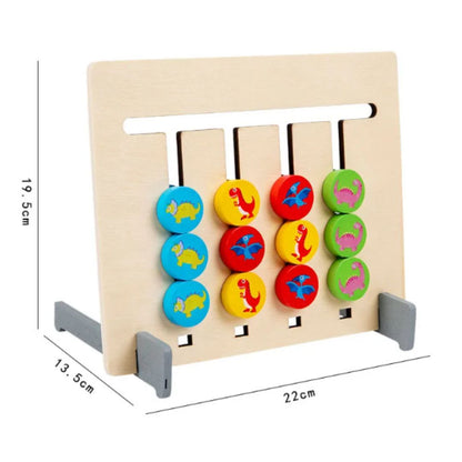 Montessori houten spel voor kleuren- en patroonmatching
